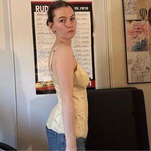 Women's silk Cami Tank Top - beige or tan color